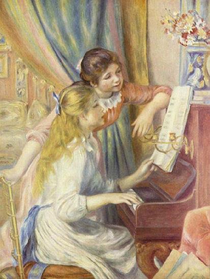 Pierre-Auguste Renoir Zwei Madchen am Klavier France oil painting art